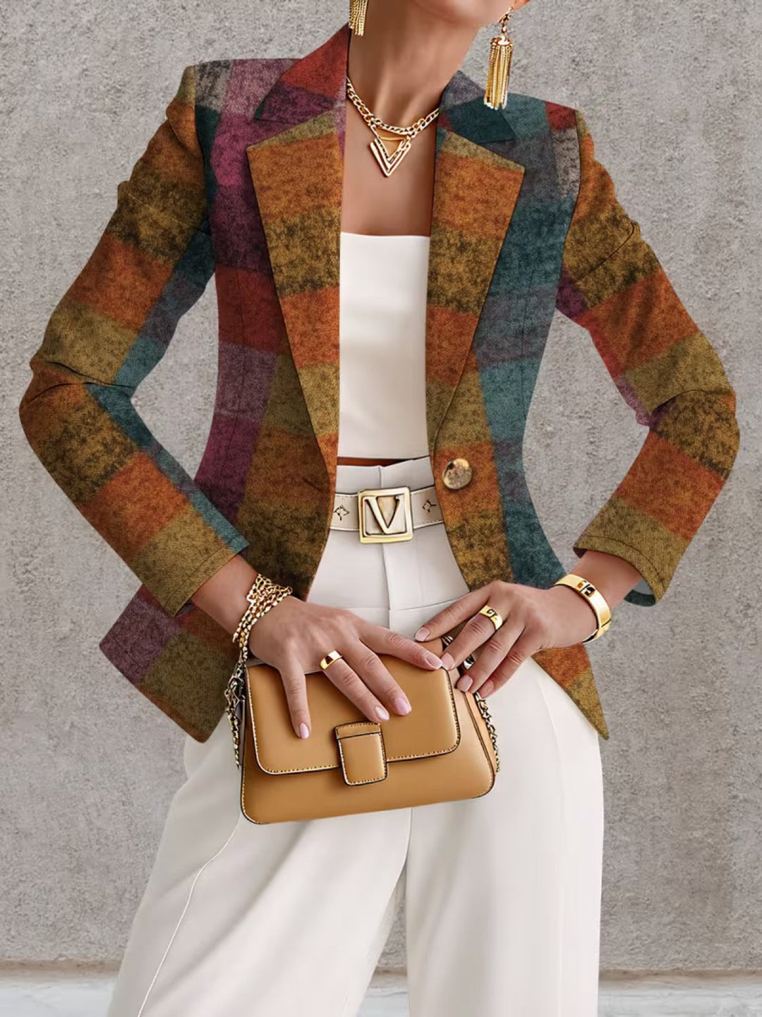 Ornella - Karierter Blazer - Produktansicht 1