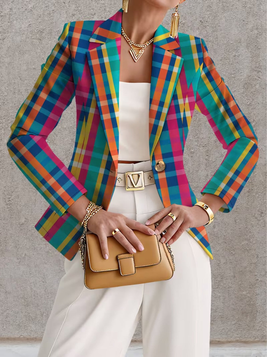 Tiziana - Blazer mit Madras-Karo - Produktansicht 1
