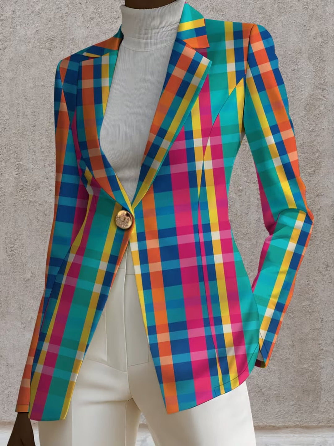 Tiziana - Blazer mit Madras-Karo - Produktansicht 3