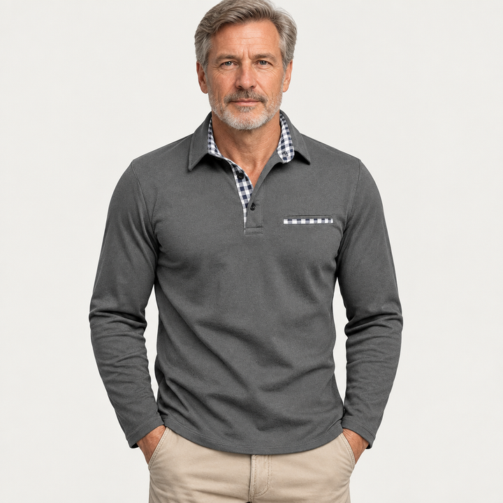 Thomas - Klassisches Langarm-Poloshirt - Produktansicht 1