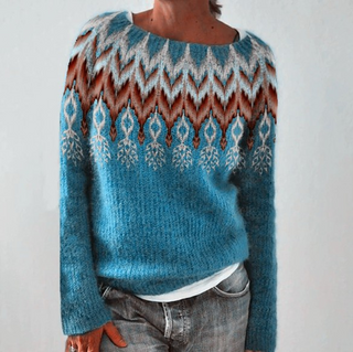 Mara - Rundhalspullover mit Fair-Isle-Muster - Produktansicht 3