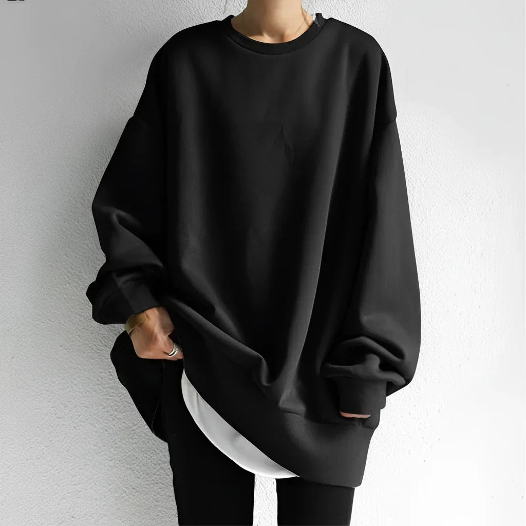 Greta - Gestreiftes Sweatshirt mit Kontrastdetails - Produktansicht 1