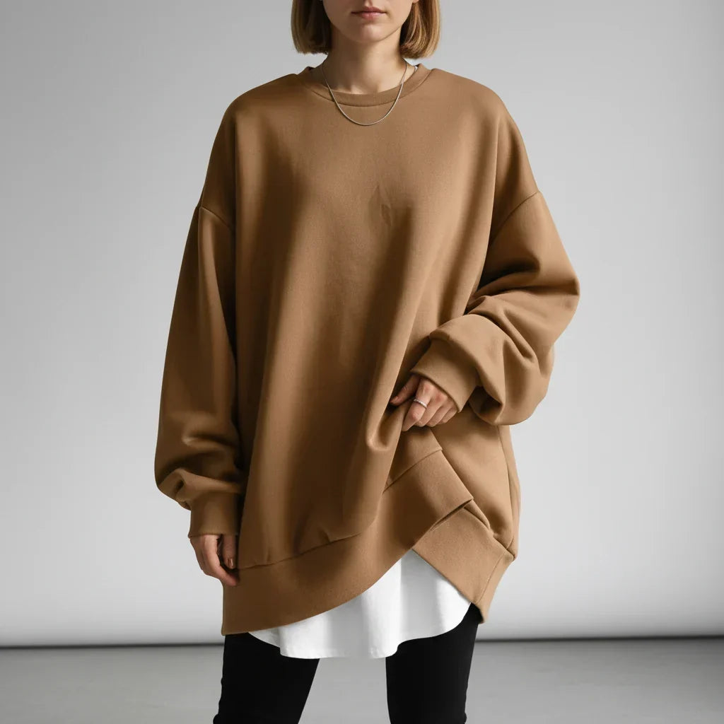 Greta - Gestreiftes Sweatshirt mit Kontrastdetails - Produktansicht 2