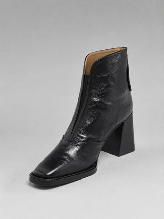 Grace - Leder-Stiefeletten mit Karree und Blockabsatz - Produktansicht 1
