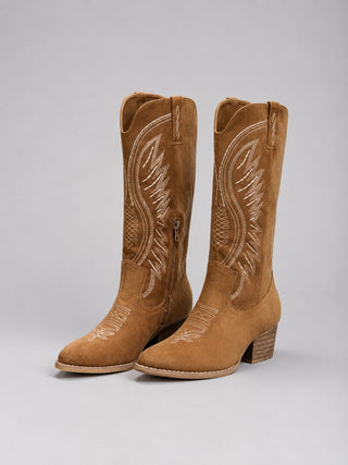 Isabella - Bestickte Westernstiefel aus Veloursleder - Produktansicht 1