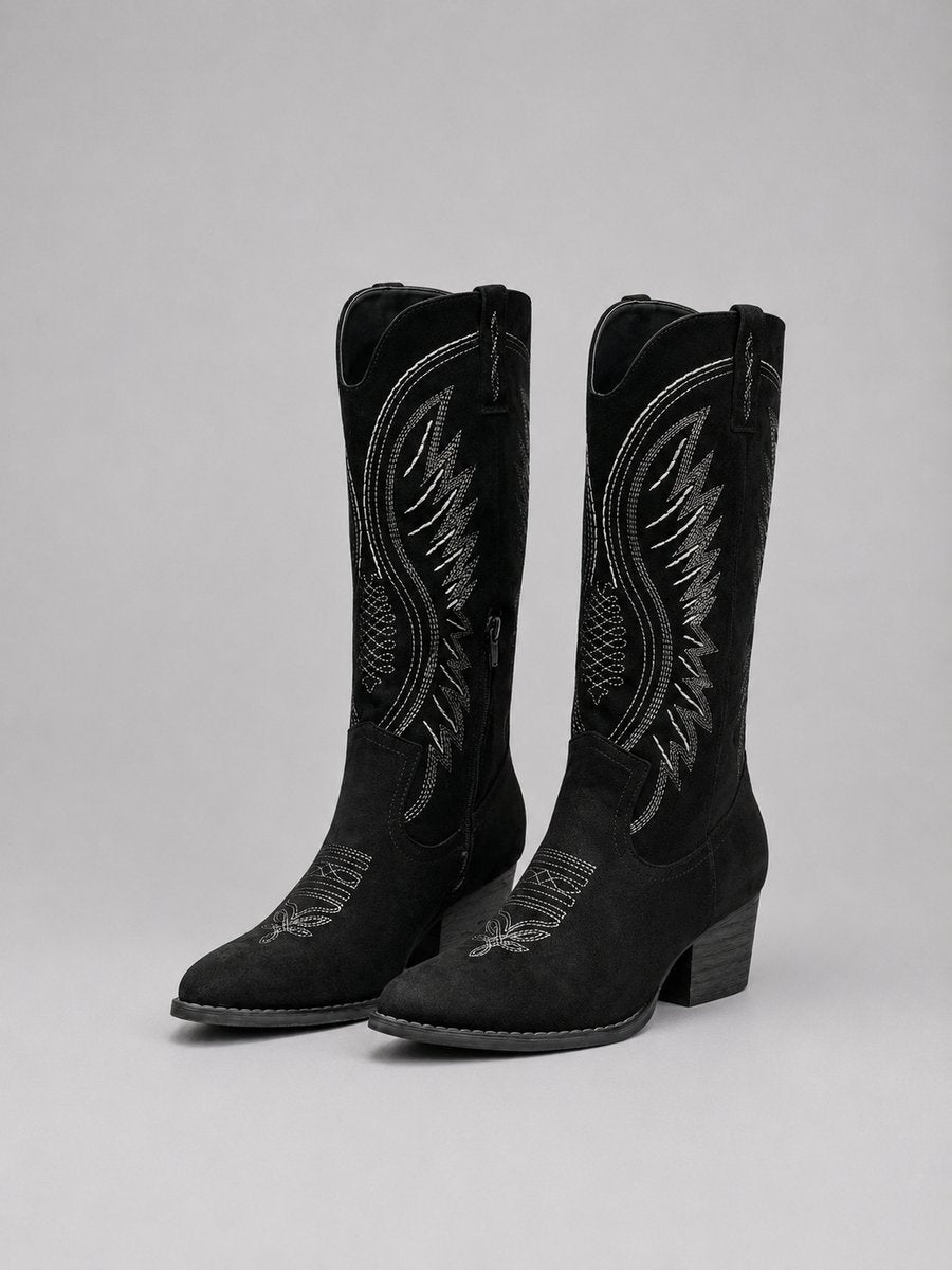 Isabella - Bestickte Westernstiefel aus Veloursleder - Produktansicht 5